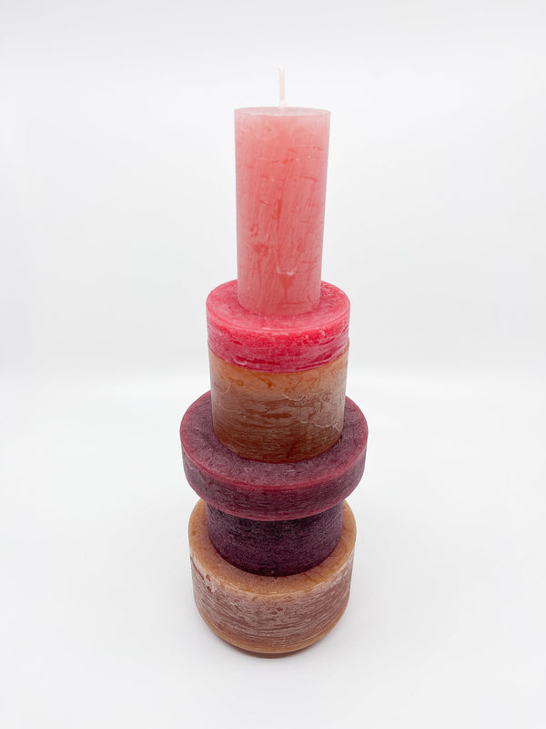 Bougie Stan Taille L Rouge - Les Fleurs Sauvages - bougie