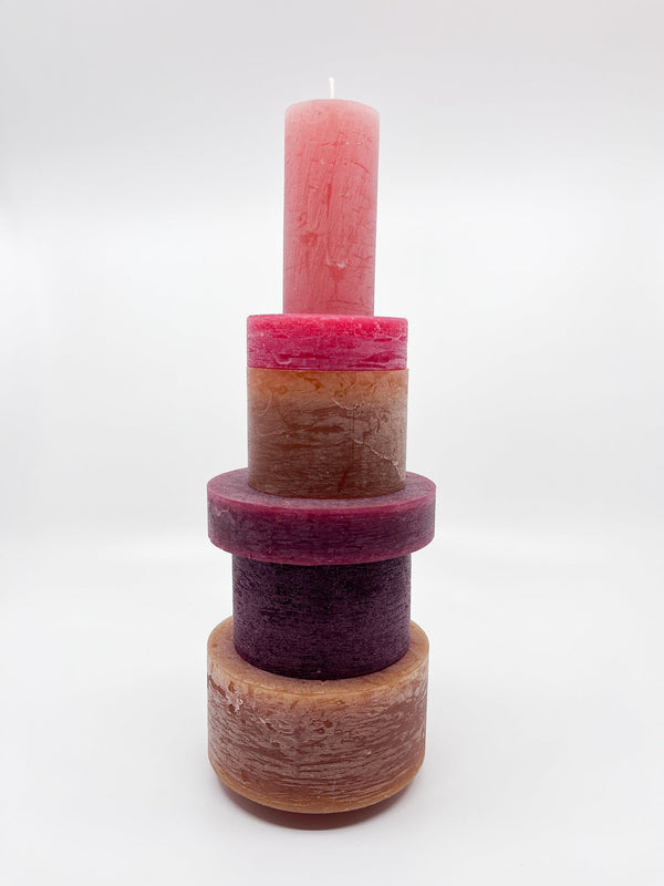 Bougie Stan Taille L Rouge - Les Fleurs Sauvages - bougie