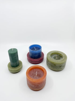 Bougie Stan Taille L Verte - Les Fleurs Sauvages - bougie