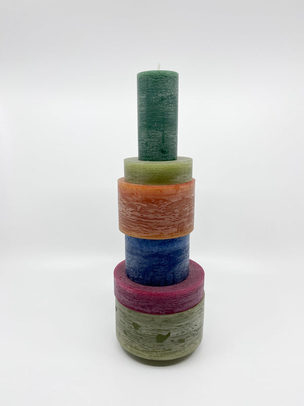 Bougie Stan Taille L Verte - Les Fleurs Sauvages - bougie