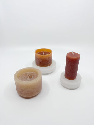 Bougie Stan Taille M Beige - Les Fleurs Sauvages - bougie