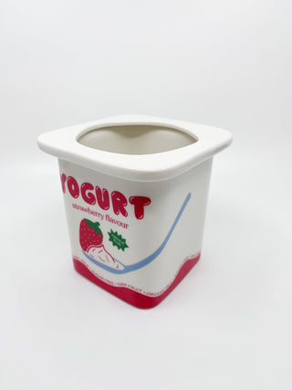 Cache - pot yaourt à la fraise Fluid - Les Fleurs Sauvages - cache pot