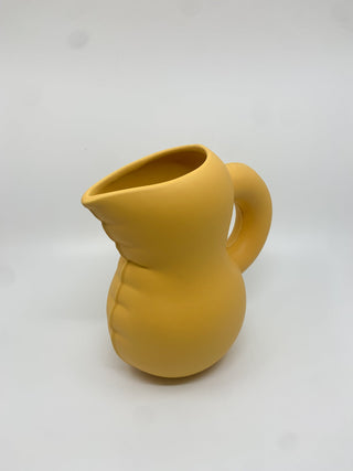 Carafe EMILY en céramique couleur jaune mat - Les Fleurs Sauvages - carafe