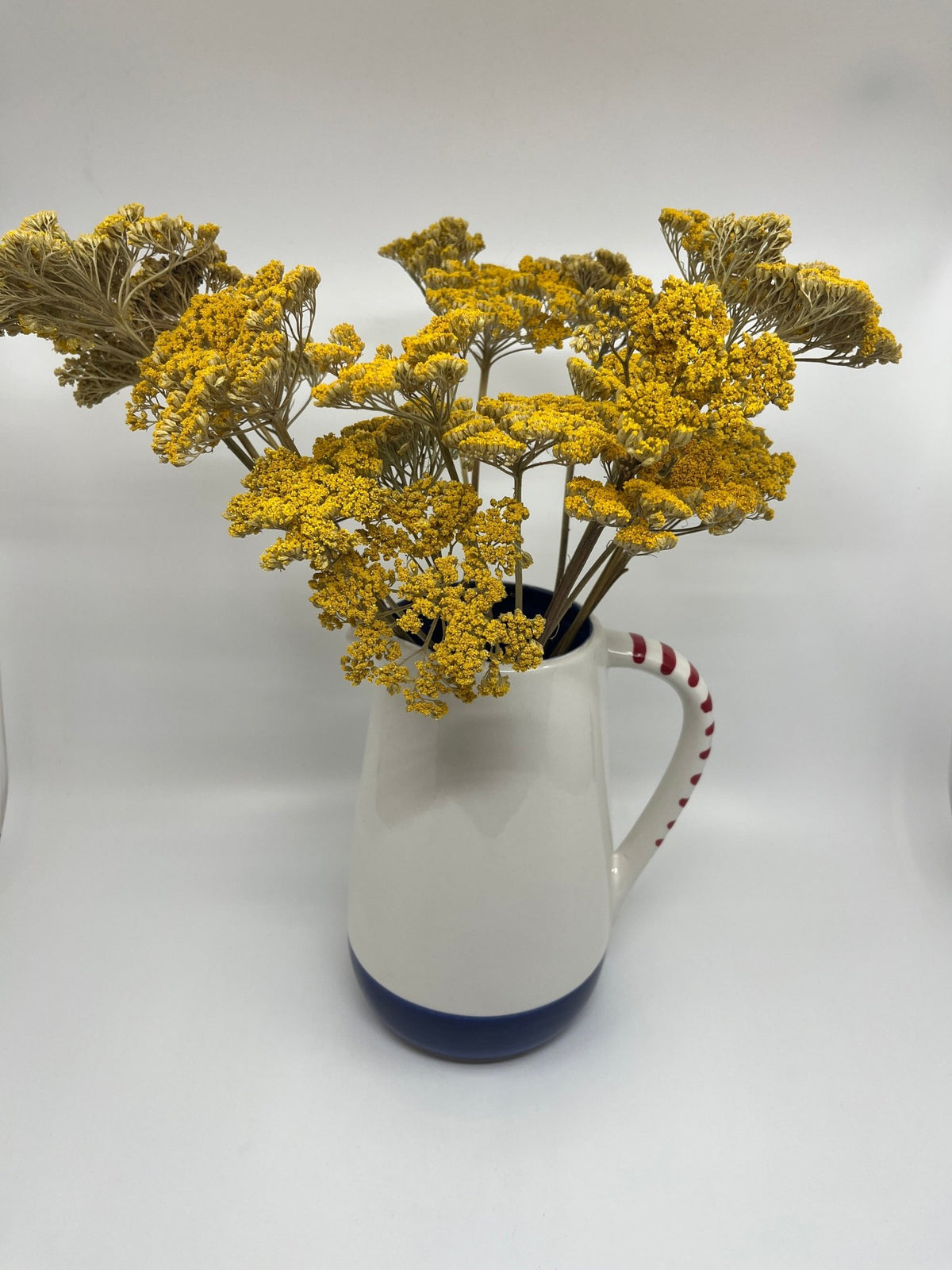 Carafe en céramique rouge et bleu hauteur 21cm - Les Fleurs Sauvages - carafe