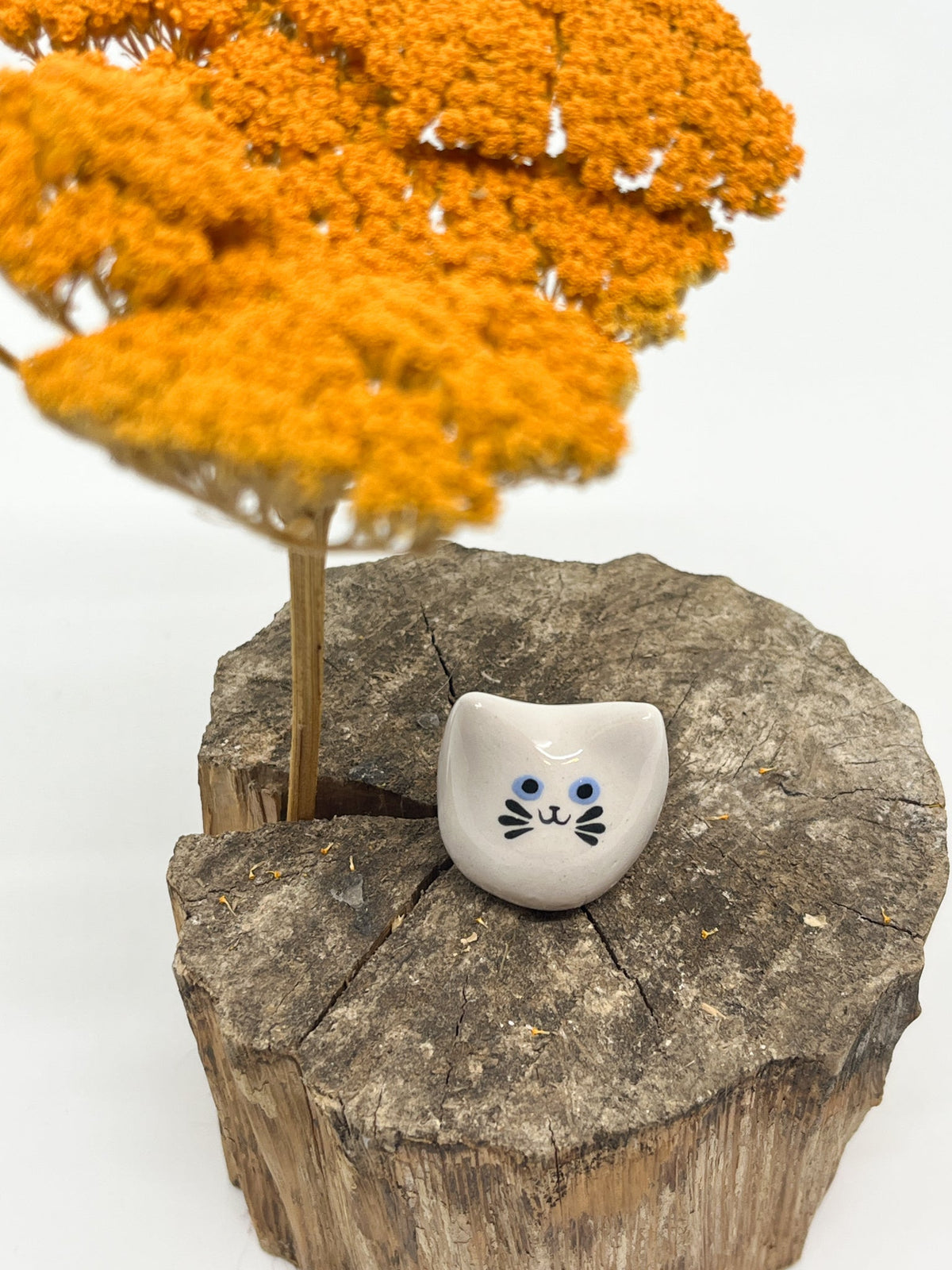 Mini chat - Les Fleurs Sauvages - animal en faïence