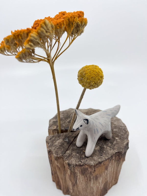 Mini loup - Les Fleurs Sauvages - figurine