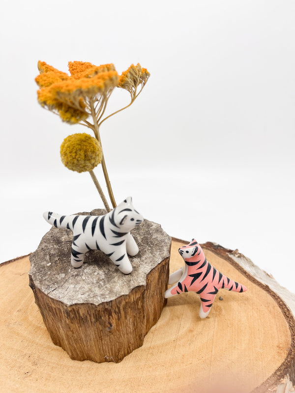Mini tigre blanc - Les Fleurs Sauvages - figurine