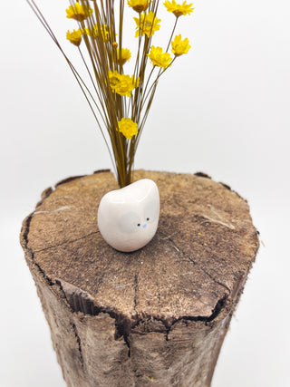 Mini chouette en faïence fabriquée à la main - Les Fleurs Sauvages - animal en faïence