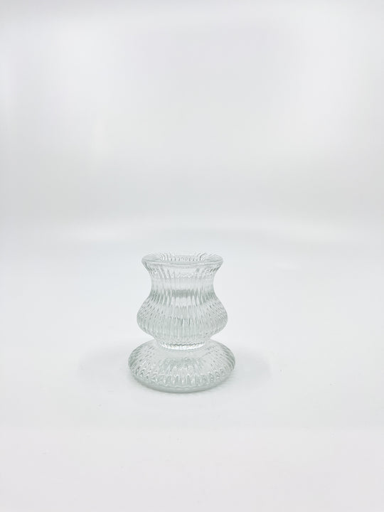 Bougeoir en verre Bloom