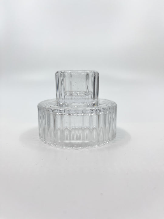 Bougeoir en verre Bloom
