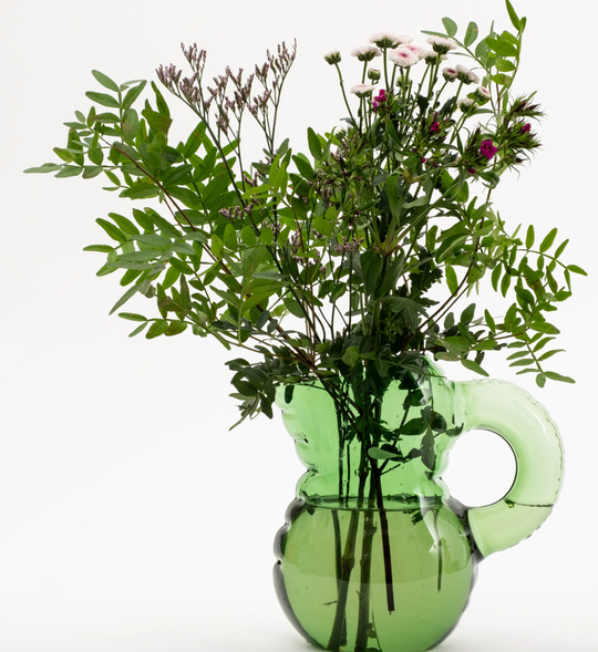 Carafe Emily en verre couleur émeraude