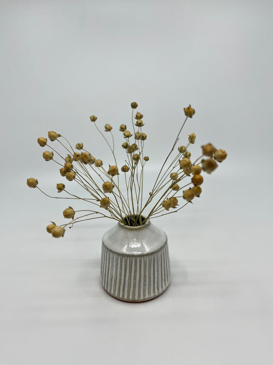Mini vase cannelé gris Susan Mackie
