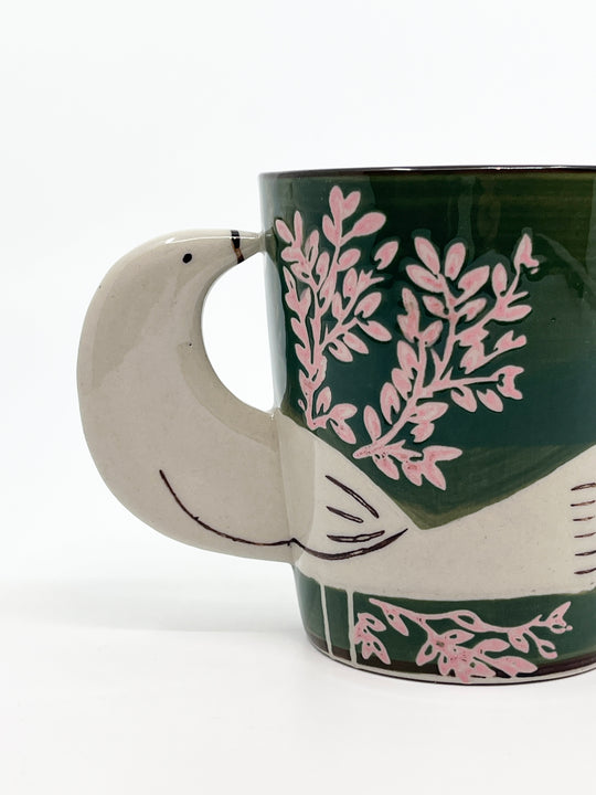 Tasse oiseau verte L