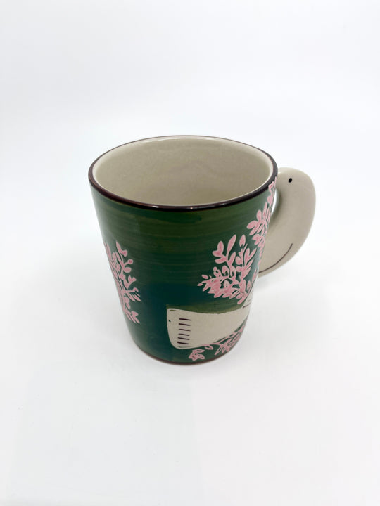 Tasse oiseau verte L