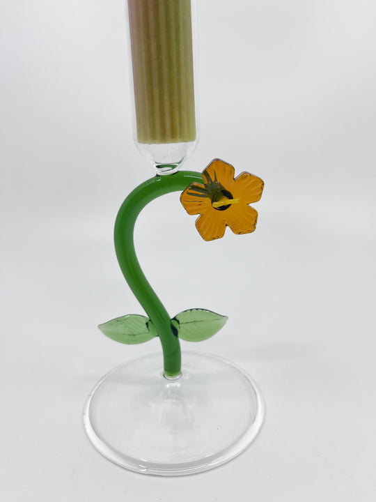 Bougeoir en verre Fleur Bloom