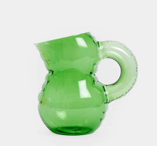 Carafe Emily en verre couleur émeraude