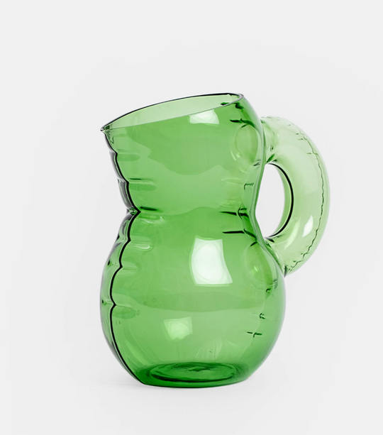 Carafe Emily en verre couleur émeraude