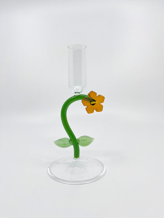 Bougeoir en verre Fleur Bloom