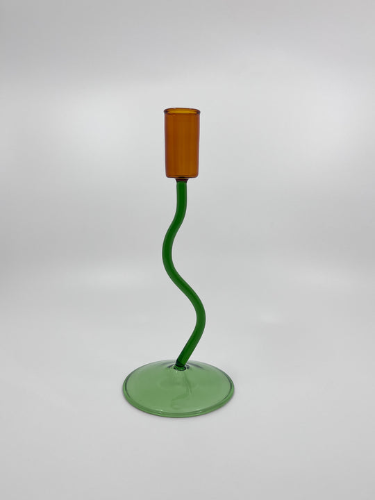Bougeoir en verre Ada