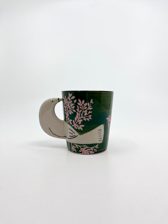 Tasse oiseau verte L