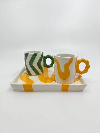 Tasse à café Que Rico verte - Les Fleurs Sauvages - tasse