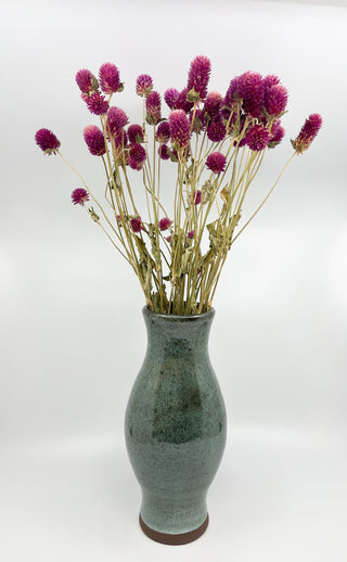 Vase émaillé vert Ratilly - Les Fleurs Sauvages - vase