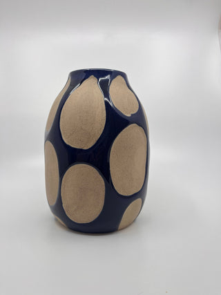 Vase en céramique bleu hauteur 20cm - Les Fleurs Sauvages - vase