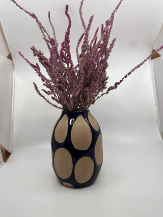 Vase en céramique bleu hauteur 20cm - Les Fleurs Sauvages - vase