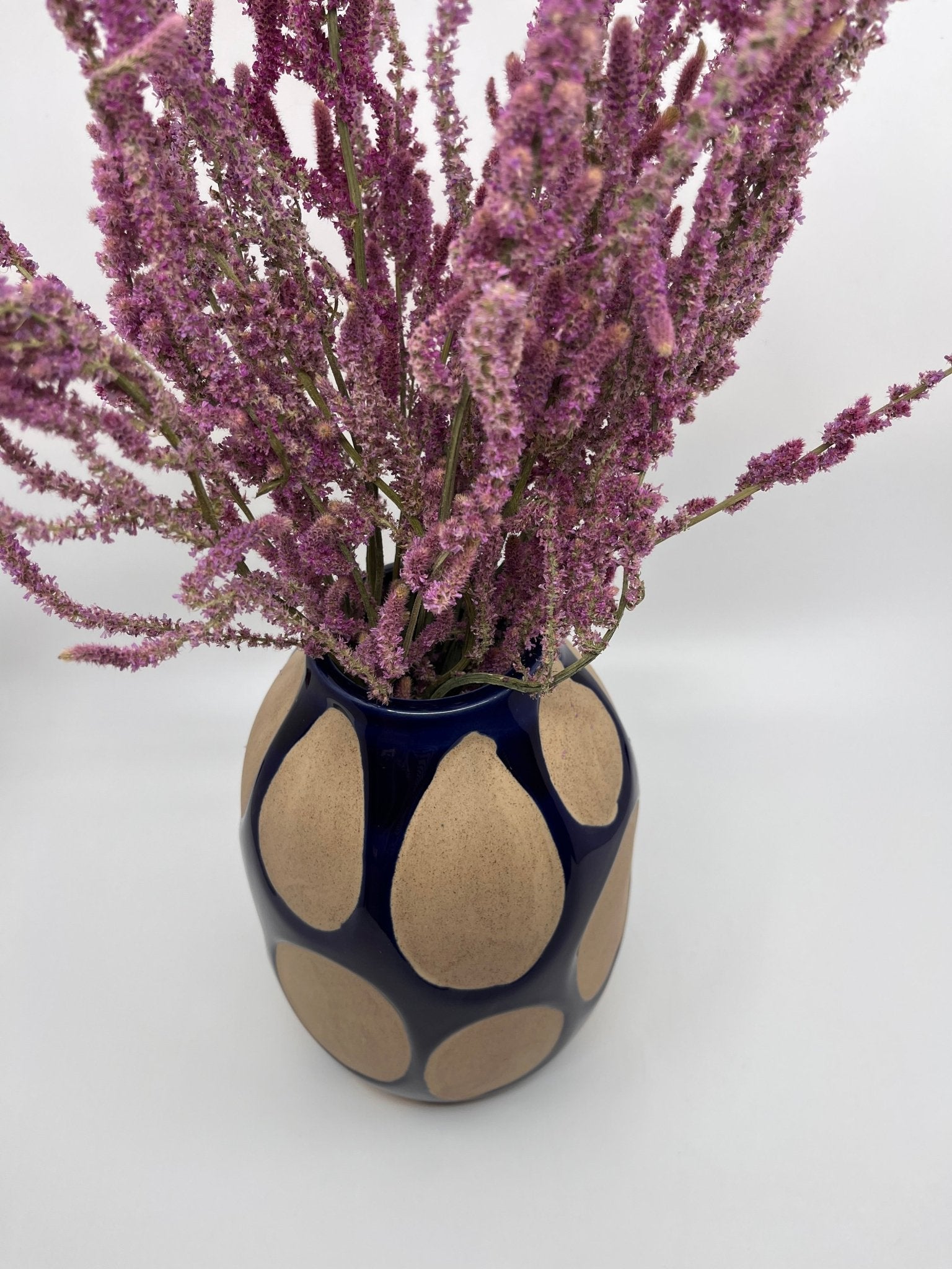 Vase en céramique bleu hauteur 20cm - Les Fleurs Sauvages - vase