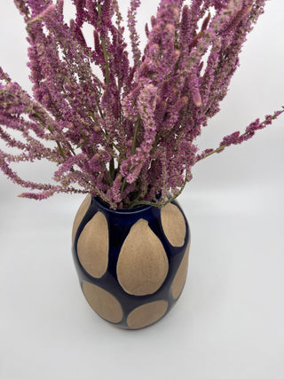 Vase en céramique bleu hauteur 20cm - Les Fleurs Sauvages - vase
