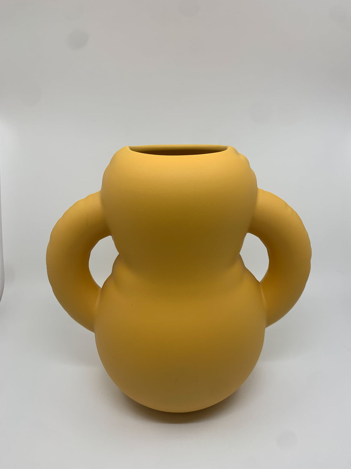 Vase Oscar en céramique couleur jaune mat - Les Fleurs Sauvages - vase