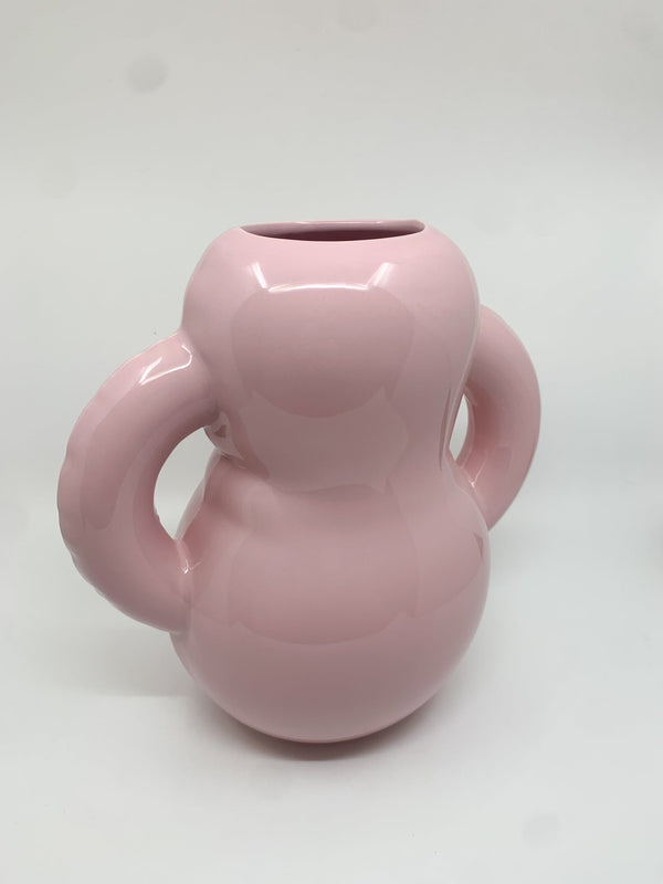 Vase Oscar en céramique couleur rose brillant - Les Fleurs Sauvages - vase