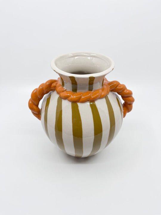 Vase rayures Beige - Les Fleurs Sauvages - vase