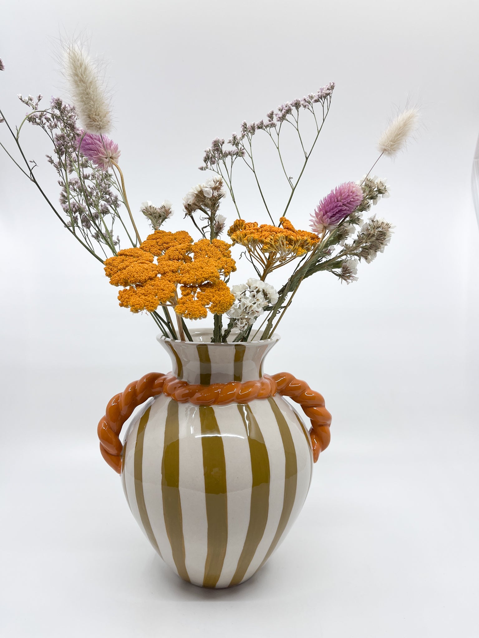 Vase rayures Beige - Les Fleurs Sauvages - vase