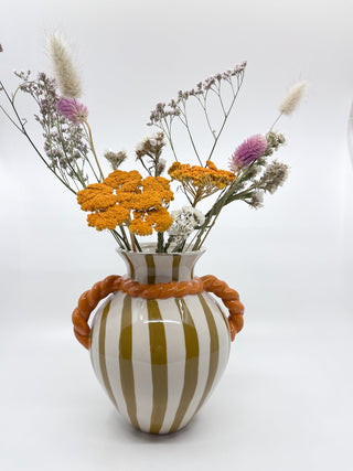 Vase rayures Beige - Les Fleurs Sauvages - vase