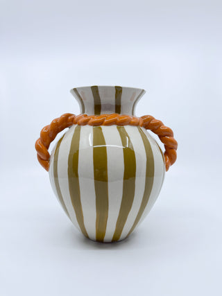 Vase rayures Beige - Les Fleurs Sauvages - vase