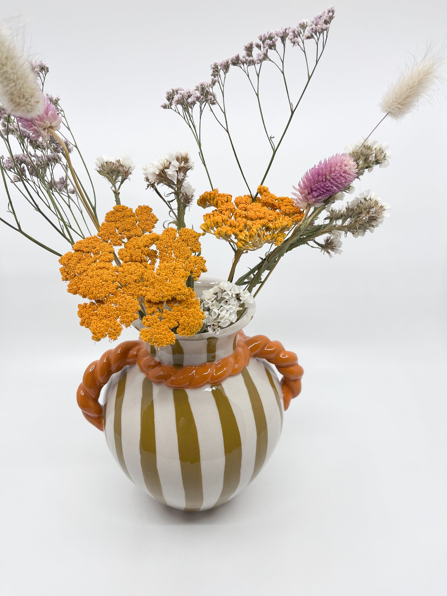 Vase rayures Beige - Les Fleurs Sauvages - vase
