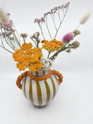 Vase rayures Beige - Les Fleurs Sauvages - vase